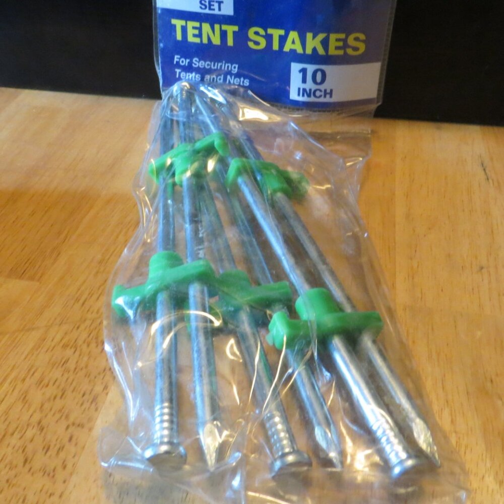 Harbor Freight 10 Inch Steel Tent Stakes Pack of 6 ITEM# 96534 New